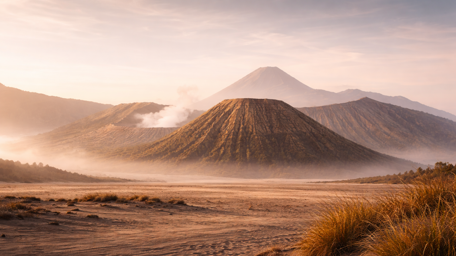 tampilan destinasi gunung bromo sebagai ilustrasi website travel dan tour profesional