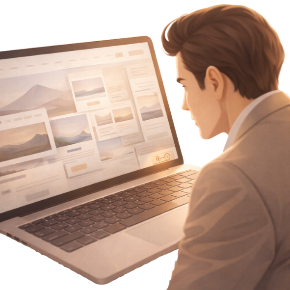 calon wisatawan membuka banyak website untuk mencari paket wisata terbaik