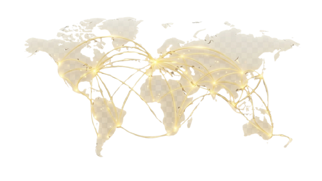 ilustrasi koneksi global sebagai konsep website bisnis internasional